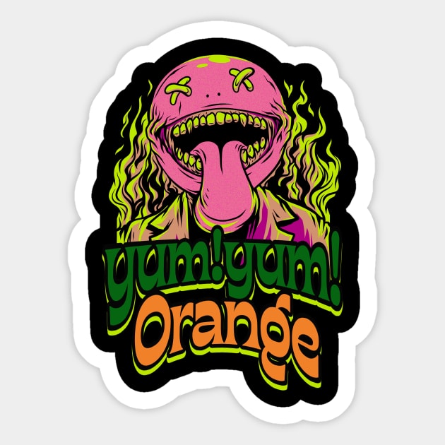 yum yum orange japan ska Sticker by amarhanah